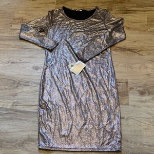 LuLaRoe Rose Gold Debbie Long Sleeve Dress